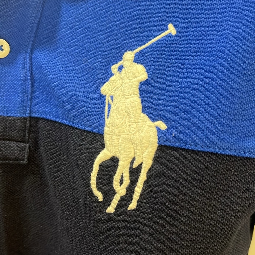 Ralph Lauren POLO-Boys Royal Blue/Navy #3 Collared Preppy Casual Shirt Med 10/12 - Picture 3 of 7